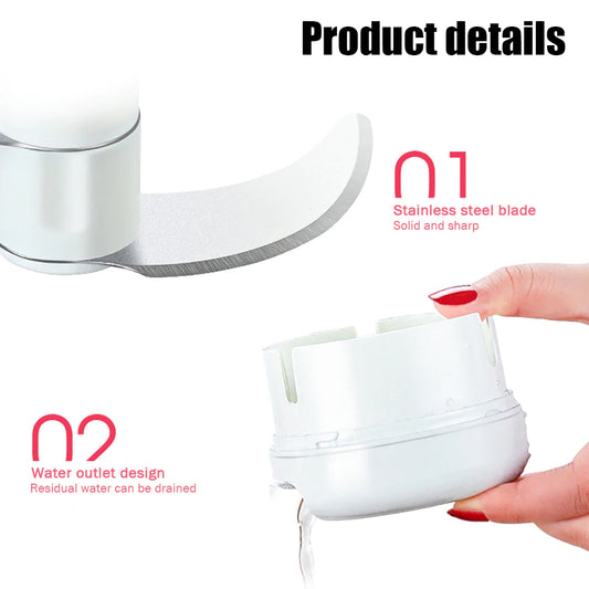 2-in-1 Garlic Crusher & Mini Manual Food Chopper