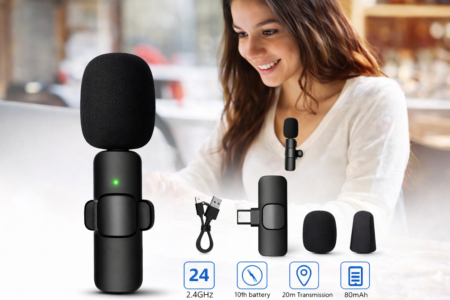 K8 Wireless Collar Microphone