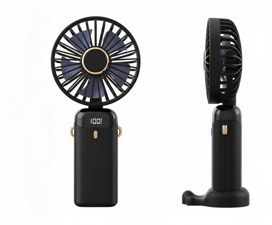 LED Digital Display Rechargeable Mini Fan