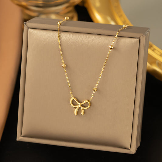 Knot Shape Ball Stainless Steel Necklace for Women