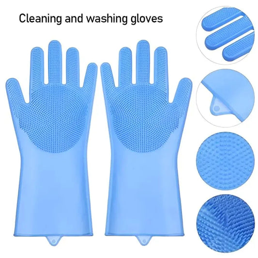 Silicone Dishwashing Scrubber Gloves